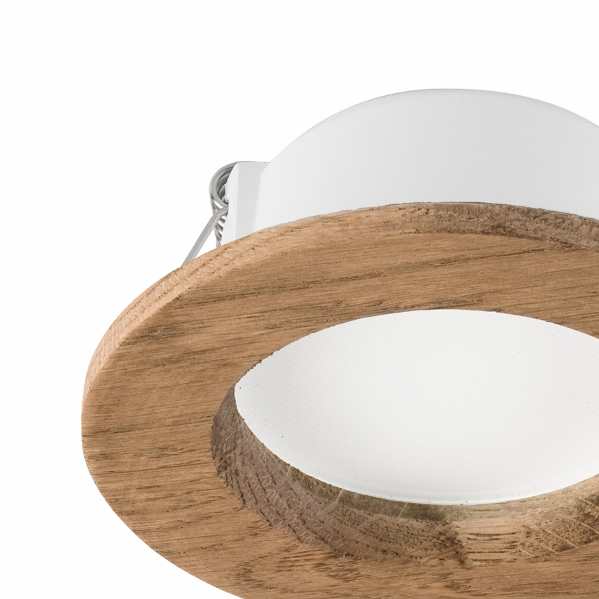 LED-Einbauleuchte WOODY SPOT LED/5,5W/230V 4000K Walnuss ø 10 cm
