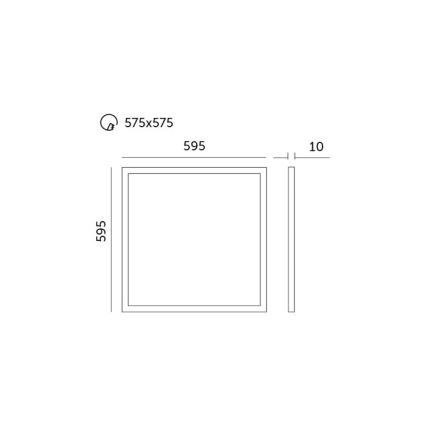 LED-Deckenpanel BALIS LED/40W/230V 4000K 59,5x59,5 cm