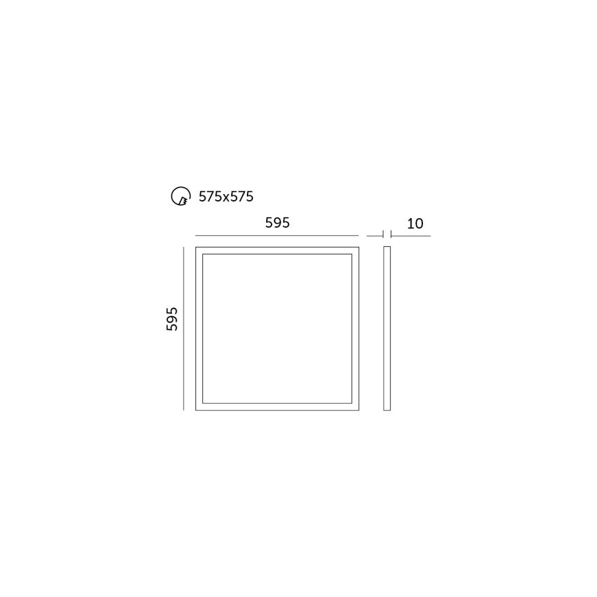 LED-Deckenpanel BALIS LED/40W/230V 4000K 59,5x59,5 cm
