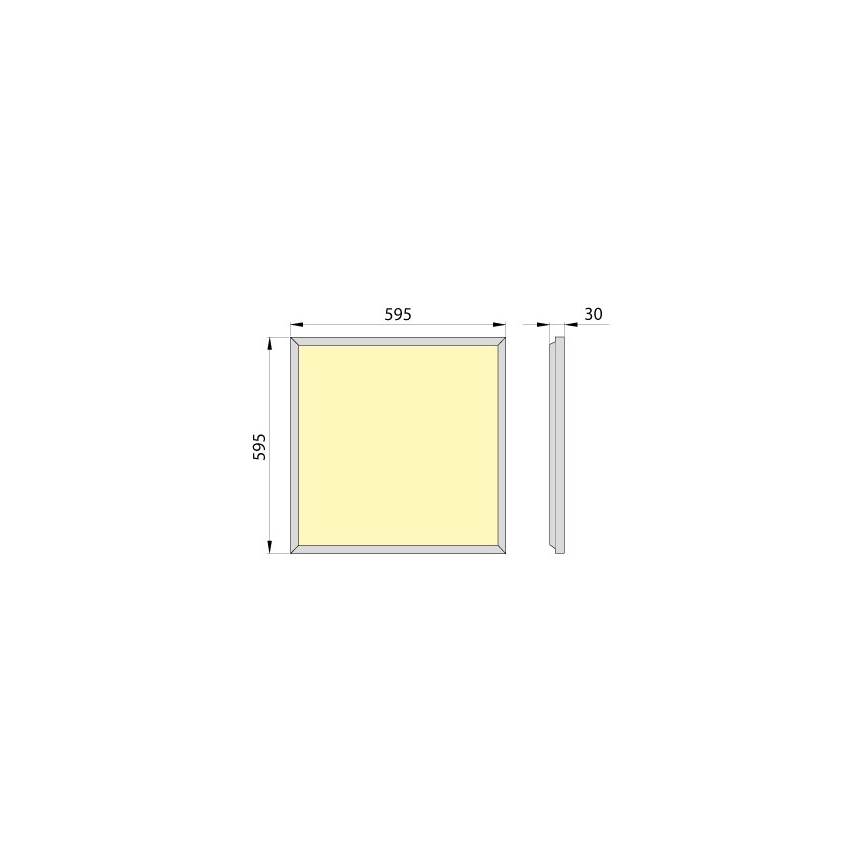 LED-Einbaupanel OREGA PLUS 60 LED/40W/230V 4000K IP40
