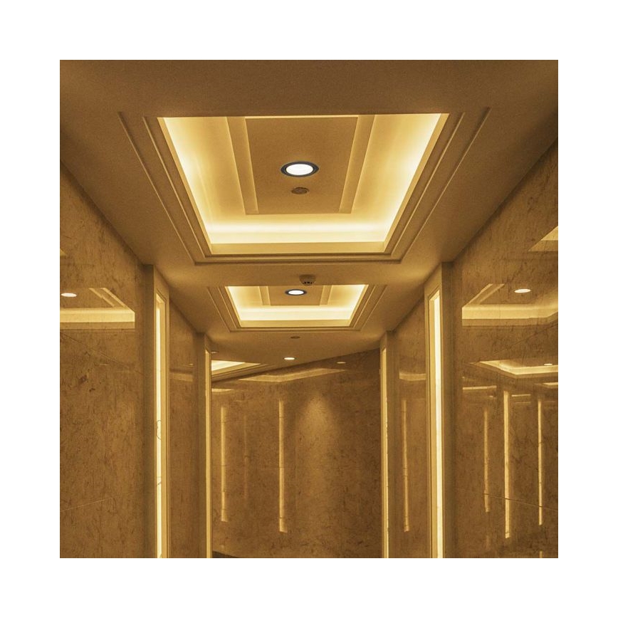 LED Einbaustrahler LED/20W/230V 3000/4000/6400K d 16,5 cm schwarz