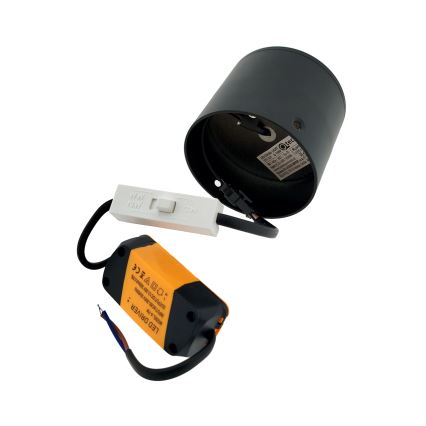 LED-Einbaustrahler LED/5W/230V 3000/4000/6400K Ø 7,5 cm schwarz