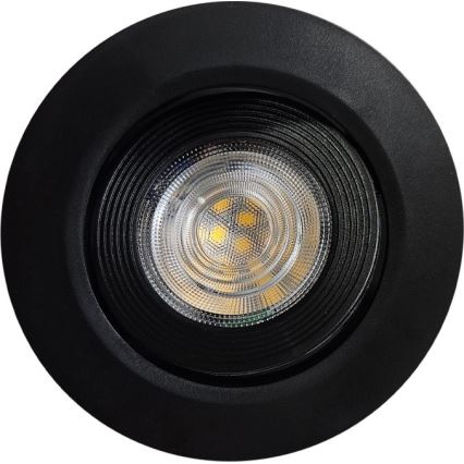 LED Unterputz-/Aufputz-Strahler 2-in-1 LED/5W/230V 4200K d 9,3 cm schwarz