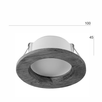 LED Einbauleuchte WOODY SPOT LED/5,5W/230V 4000K Eiche Ø 10 cm