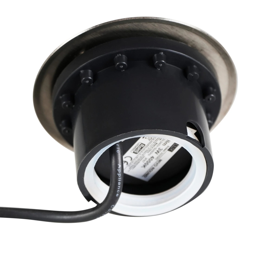 LED-Einfahrtsleuchte MIVO LED/3W/230V d 12 cm IP67 matt Chrom