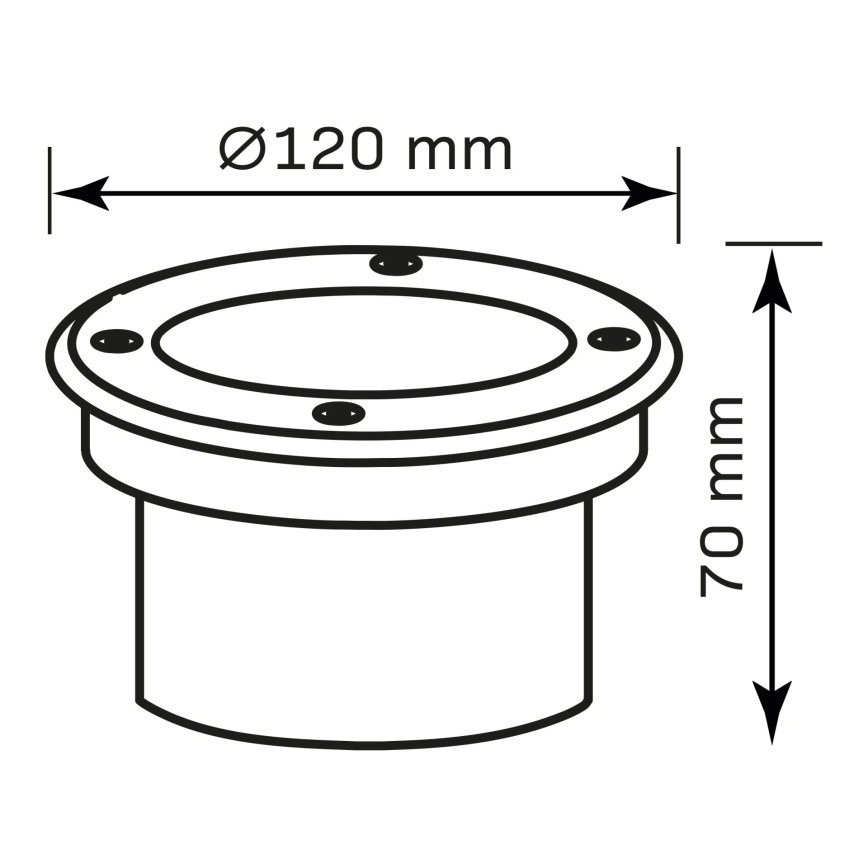 LED-Einfahrtsleuchte MIVO LED/3W/230V d 12 cm IP67 matt Chrom