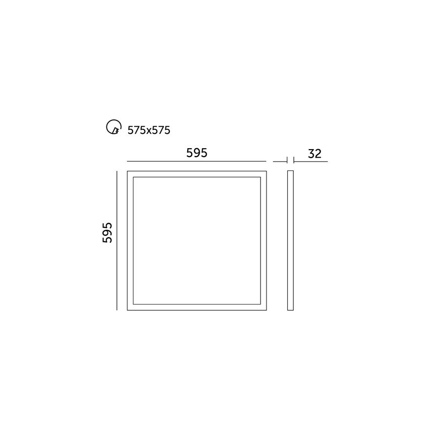 LED-Einlegepanel DAVRO LED/40W/230V 4000K 59,5x59,5 cm weiß