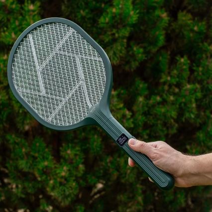 LED Elektrische Insektenfalle 2in1 mit LCD-Display 1200 mAh/5V grün