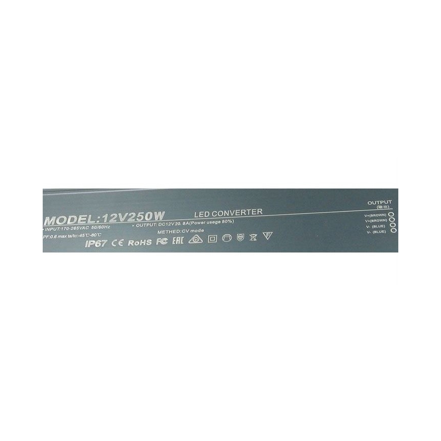 LED Elektronischer Transformator 250W/12V IP67
