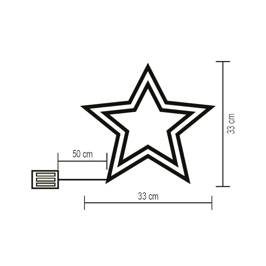 LED Fensterdekoration LED/3xAA multicolor