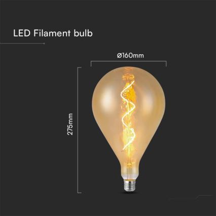 LED-Filamentlampe A160 E27/4W/230V 1800K