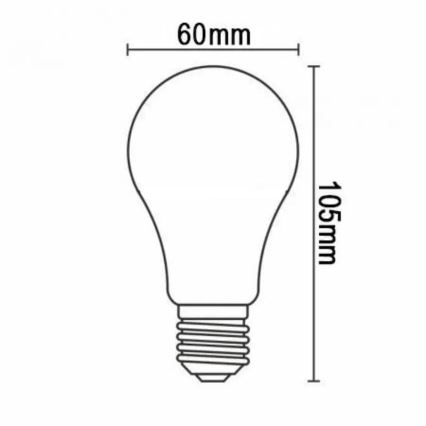 LED-Glühbirne WEISSER FILAMENT A60 E27/7,5W/230V 3000K