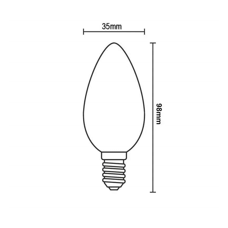 LED-Glühbirne WEISSER FILAMENT C35 E14/4,5W/230V 4000K