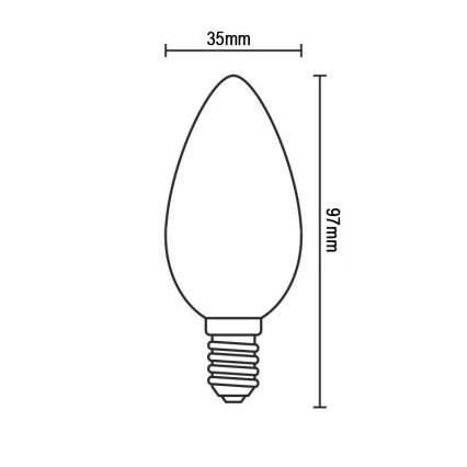 LED-Filamentlampe C37 E14/6W/230V 3000K