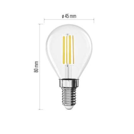 LED-Filamentlampe E14/3,8 W/230 V 2700 K Energieeffizienzklasse A