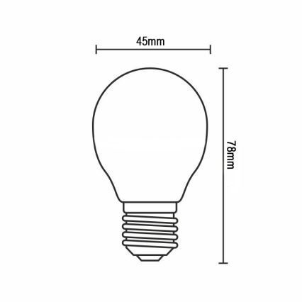 LED-Filamentlampe G45 E14/6W/230V 4000K