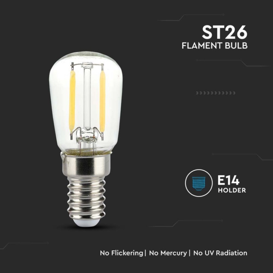 LED-Filamentlampe ST26 E14/2W/230V 4000K