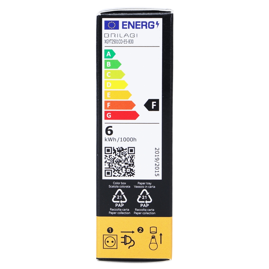 LED-Filamentlampe T25 E14/6W/230V 3000K - BRILAGI
