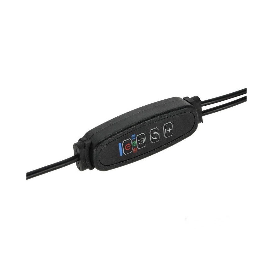 LED dimmbare flexible Tischlampe mit Clip zur Pflanzenzucht VITARO 2xLED/4W/230V schwarz