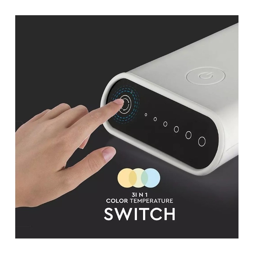 LED Flexibler dimmbarer Tischleuchte LED/6,5W/5V 2000 mAh 3000K/4500K/6000K