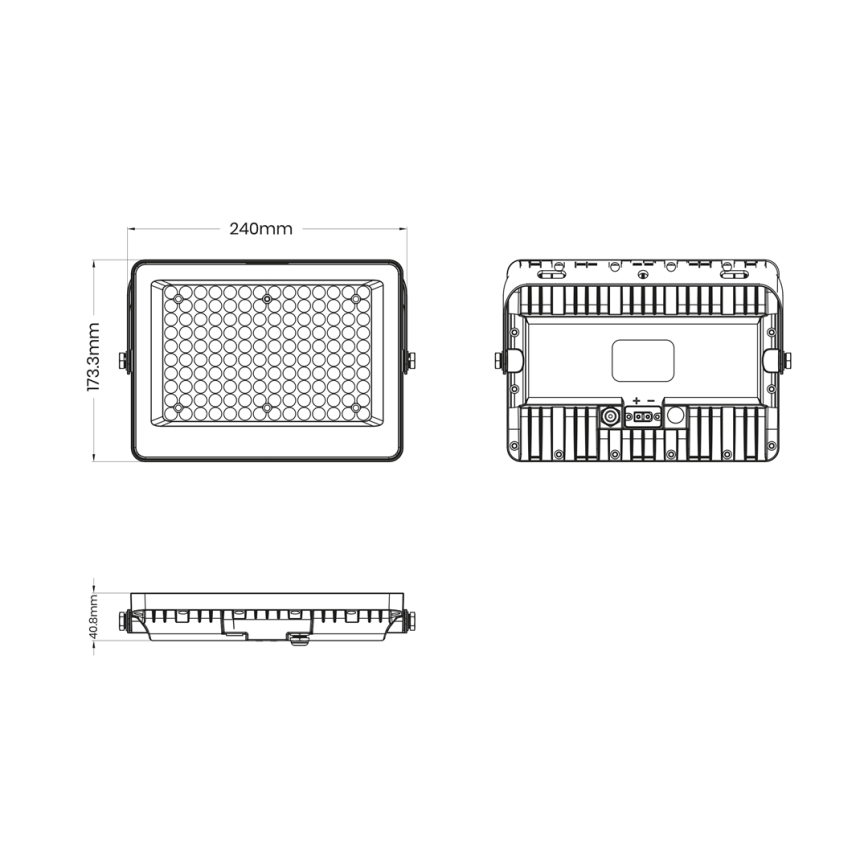 LED-Strahler mit Solarpanel FOCUS LED/100W/15000 mAh 3,2V 6000K IP65 + Fernbedienung