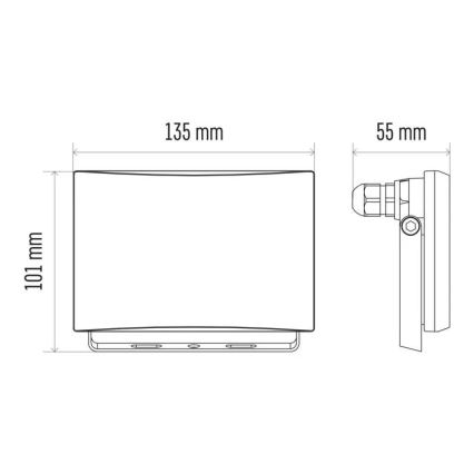 LED-Flutlicht LED/20W/230V IP65