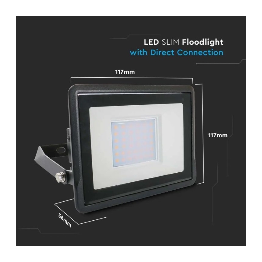 LED-Flutlicht mit Direktanschluss SAMSUNG CHIP LED/30W/230V IP65 4000K