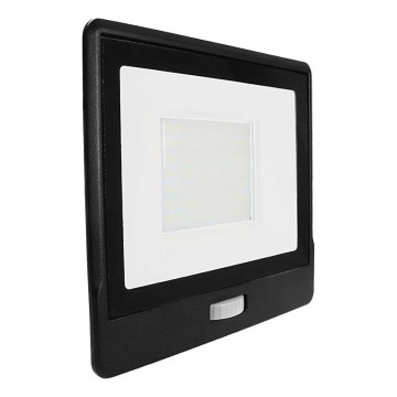 LED-Flutlicht mit Sensor LED/50W/230V 4000K IP65 schwarz