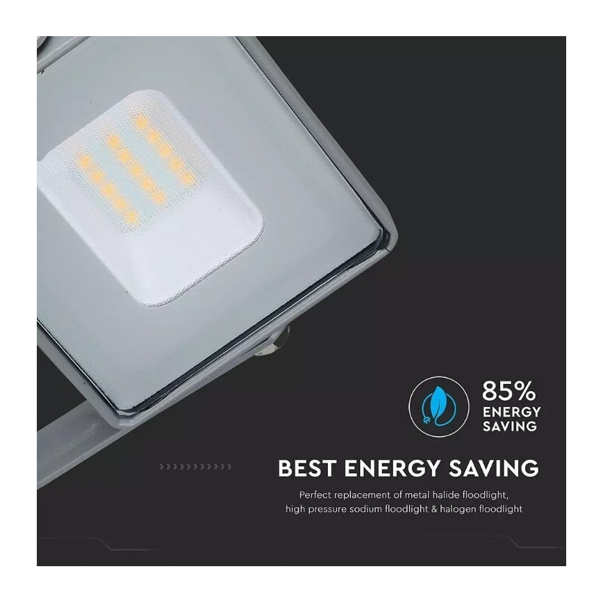 LED-Flutlicht SAMSUNG CHIP LED/10W/230V IP65 4000K grau