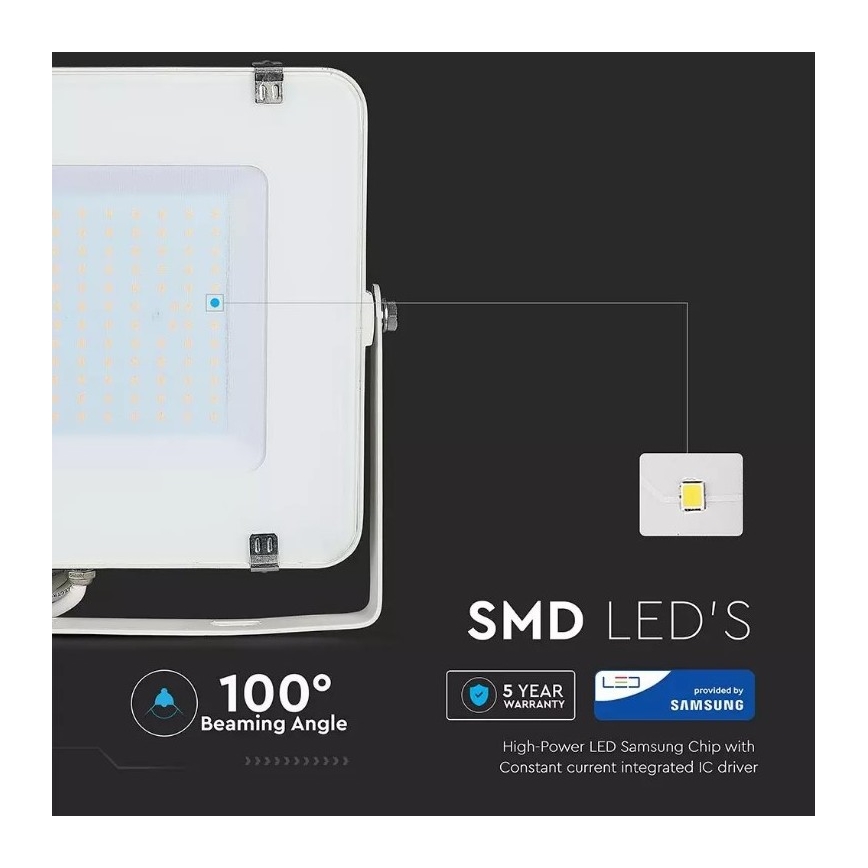 LED-Flutlicht SAMSUNG CHIP LED/150W/230V 3000K IP65 weiß