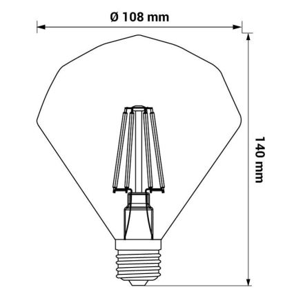 LED Glühbirne CRYSTAL E27/4W/230V 2200K