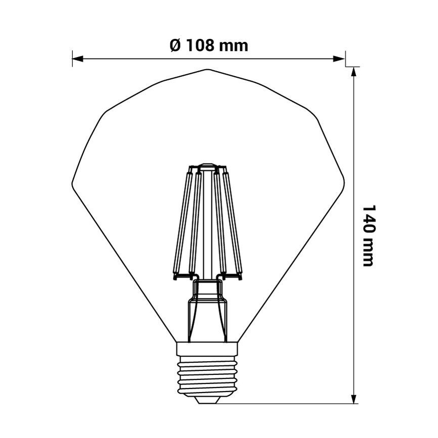 LED Glühbirne CRYSTAL E27/4W/230V 2200K
