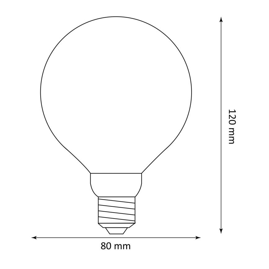 LED Glühbirne DECO VINTAGE G80 E27/4W/230V 1800K