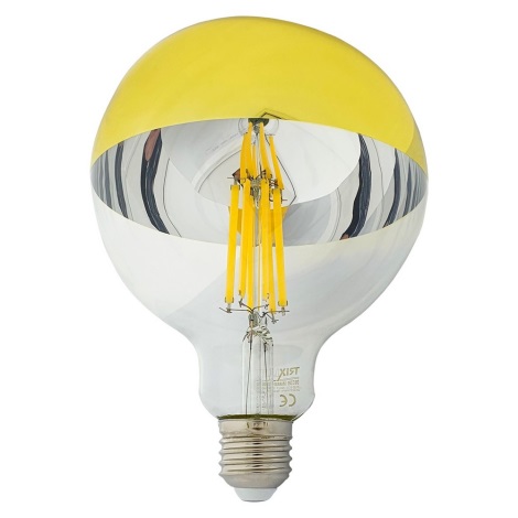 LED-Glühbirne DECOR MIRROR G125 E27/12W/230V gold