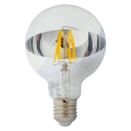 LED Glühbirne DECOR MIRROR G95 E27/8W/230V silber