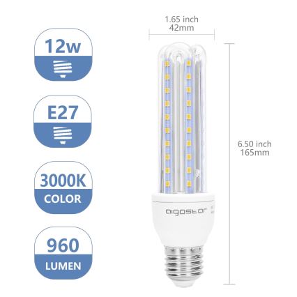 LED-Glühbirne E27/12W/230V 3000K - Aigostar