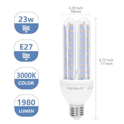 LED-Glühbirne E27/23W/230V 3000K - Aigostar