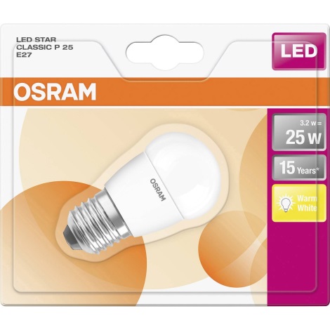 LED Glühbirne E27/3W/230V 2700K - Osram