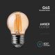 LED Glühbirne FILAMENT AMBER G45 E27/4W/230V 2200K