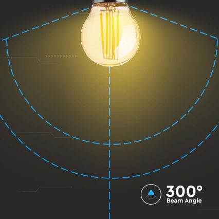 LED Glühbirne FILAMENT AMBER G45 E27/4W/230V 2200K