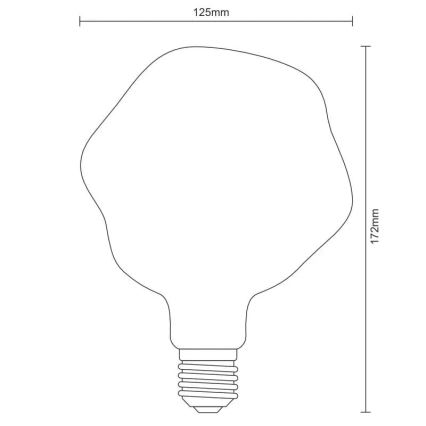 LED-Glühbirne FILAMENT BUMPED SMOKE G125 E27/4W/230V 2000K rauchig