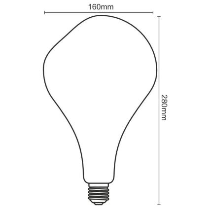 LED-Glühbirne FILAMENT BUMPED VINTAGE ET160 E27/4W/230V 2000K