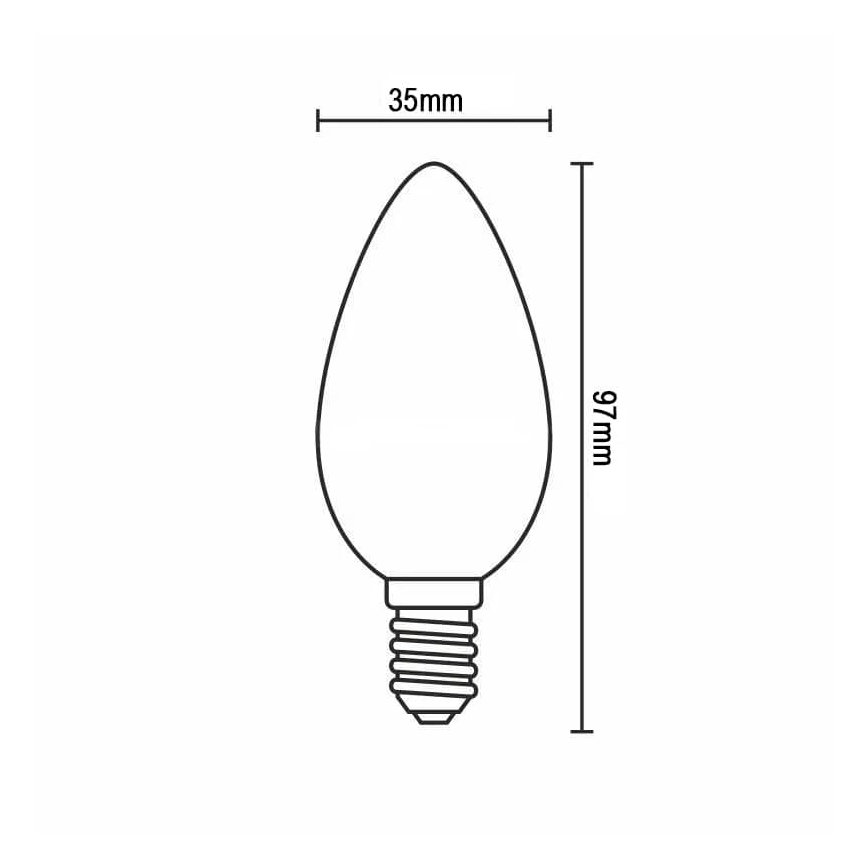 LED-Glühbirne FILAMENT C35 E14/4W/230V 3000K