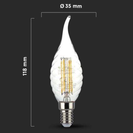 LED Glühbirne FILAMENT E14/4W/230V 3000K