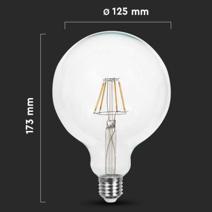 LED Glühbirne FILAMENT G125 E27/10W/230V 3000K