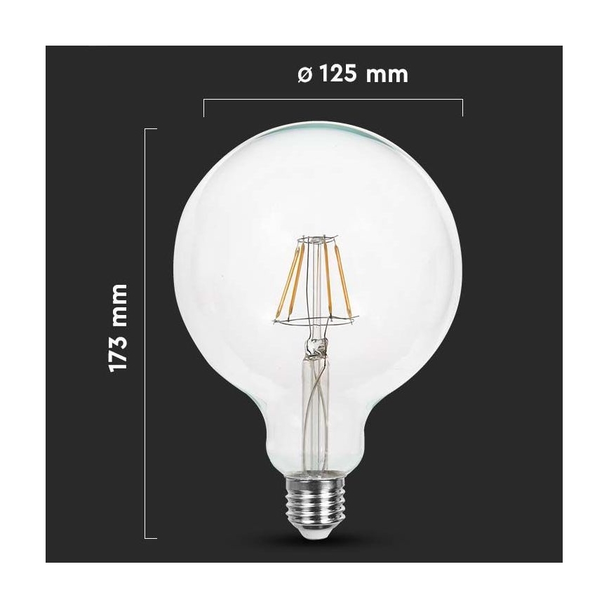 LED Glühbirne FILAMENT G125 E27/10W/230V 3000K