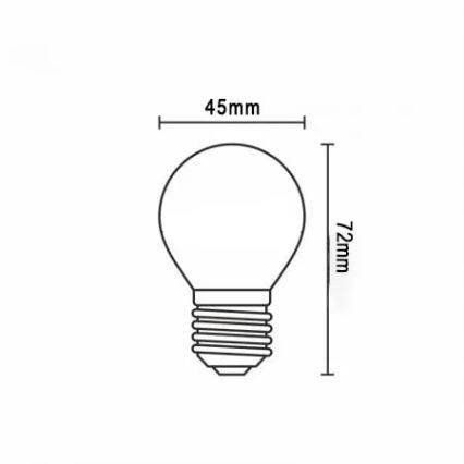 LED-Glühbirne FILAMENT G45 E27/4W/230V 4000K