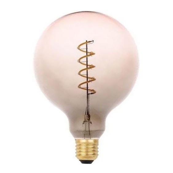 LED-Glühbirne FILAMENT SPIRAL G125 E27/4W/230V 2000K grau/rosa