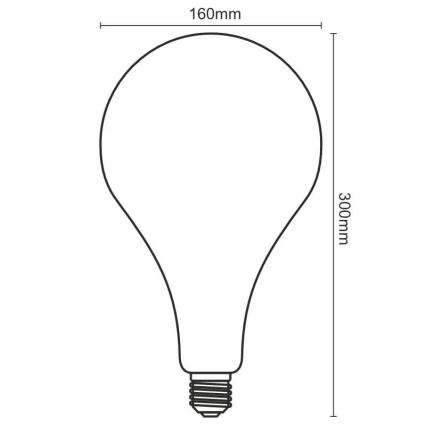 LED-Glühbirne FILAMENT SPIRAL VINTAGE A165 E27/4W/230V 2000K