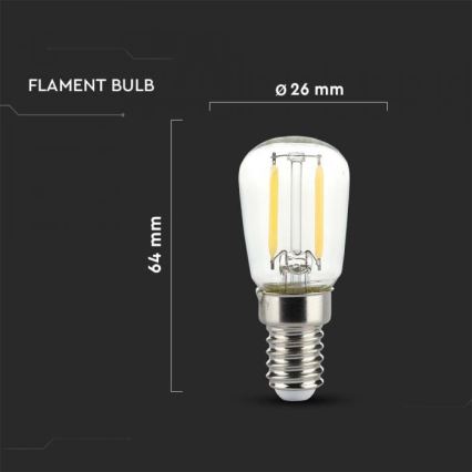LED-Glühbirne FILAMENT ST26 E14/2W/230V 6500K